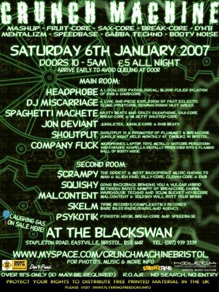 6 January 2007 – Company Fuck – Bristol, UK
